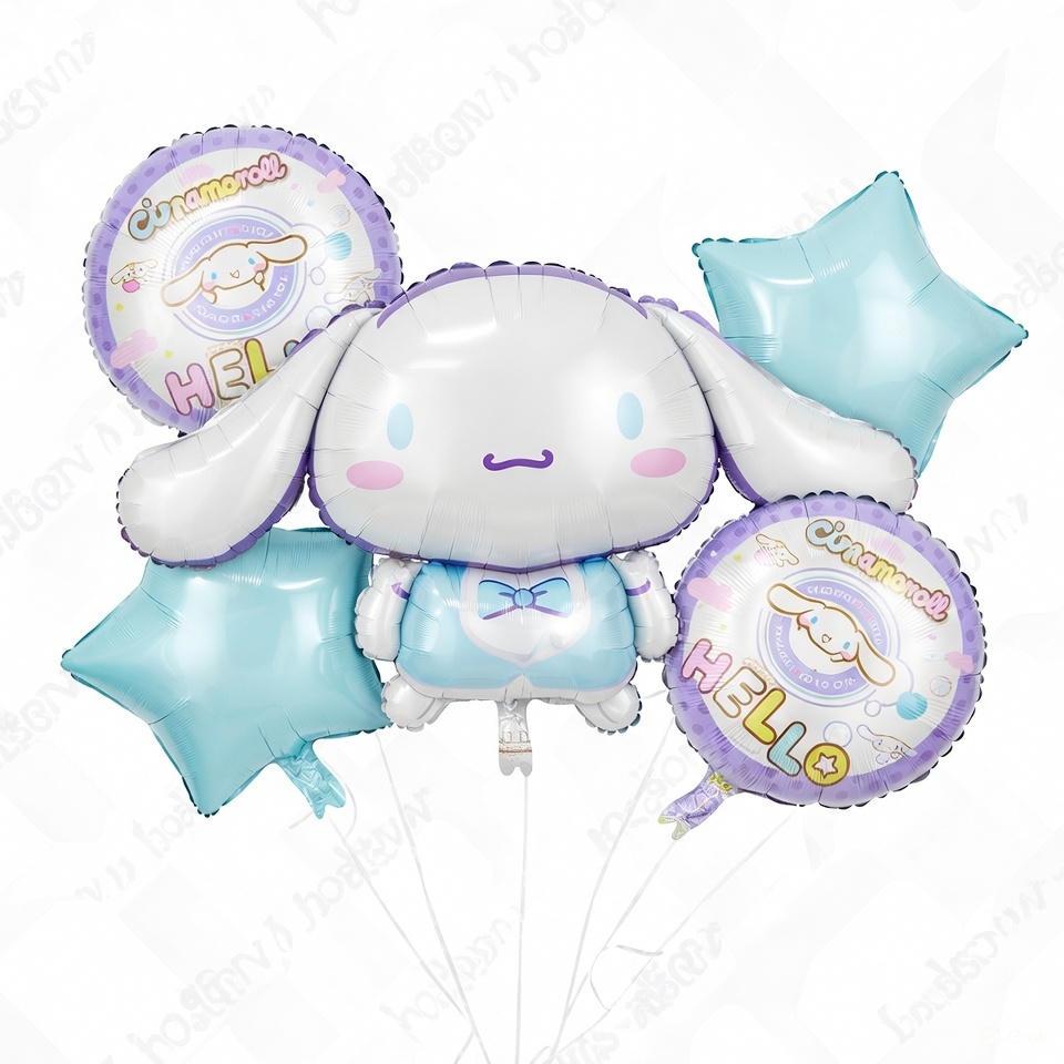 Pack Ballons Cinnamoroll – Bouquet de Ballons en Aluminium Thème Sanrio Cinnamoroll
