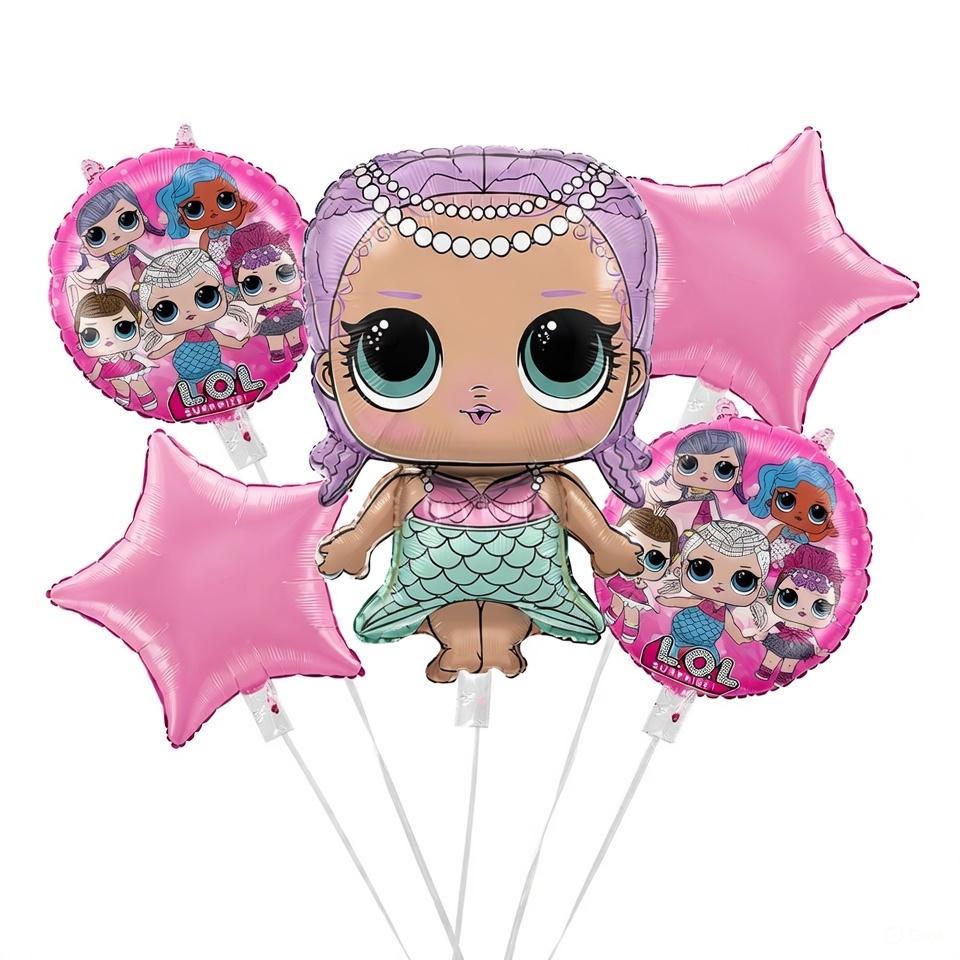 Pack Ballons LOL Surprise Sirène – Bouquet de Ballons en Aluminium Thème LOL Surprise Dolls