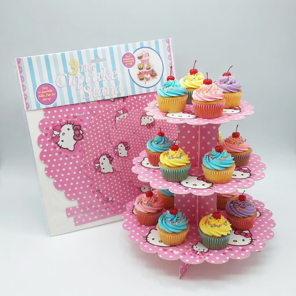 Présentoir à Cupcakes Hello Kitty – 3 Étages