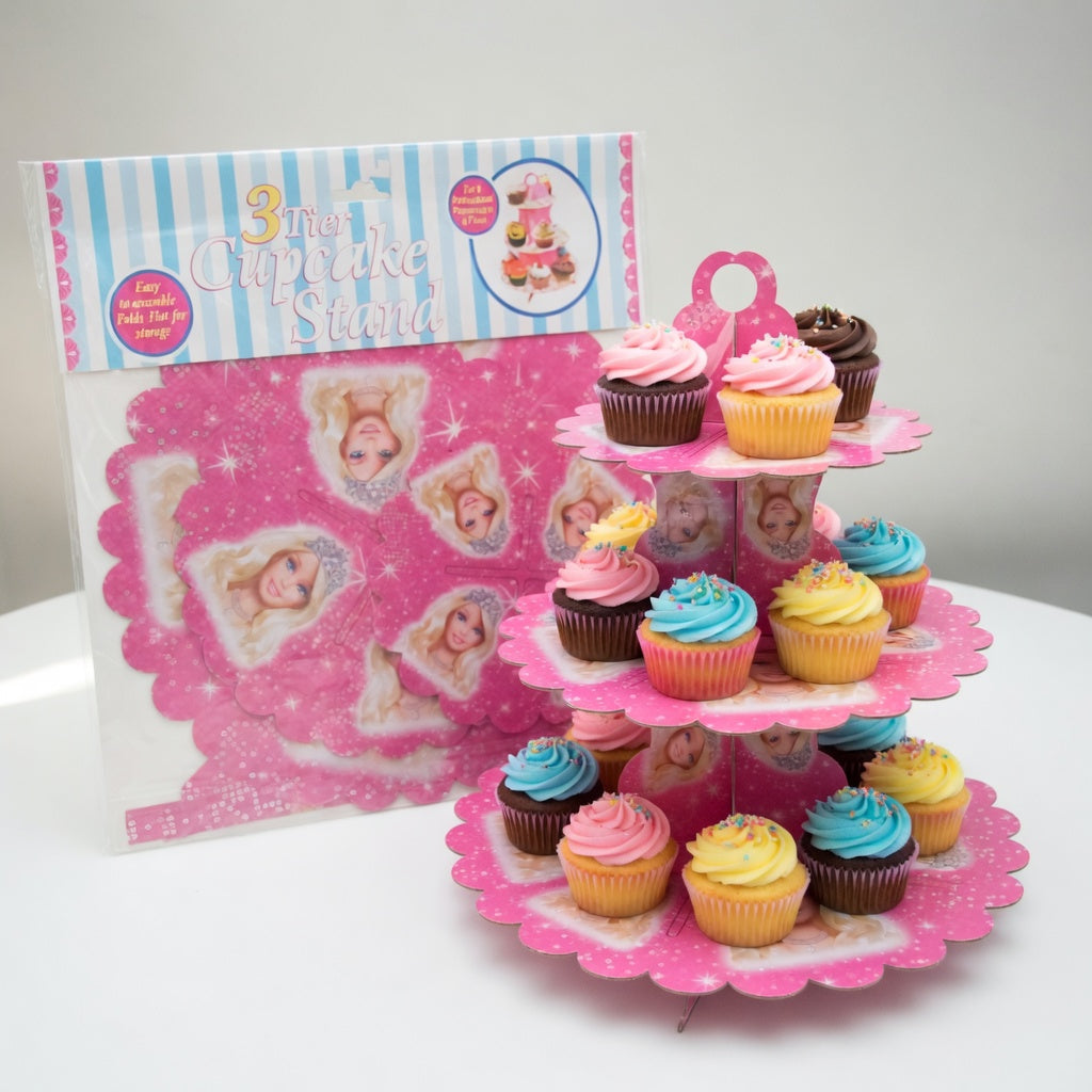 Présentoir à Cupcakes Barbie – 3 Étages