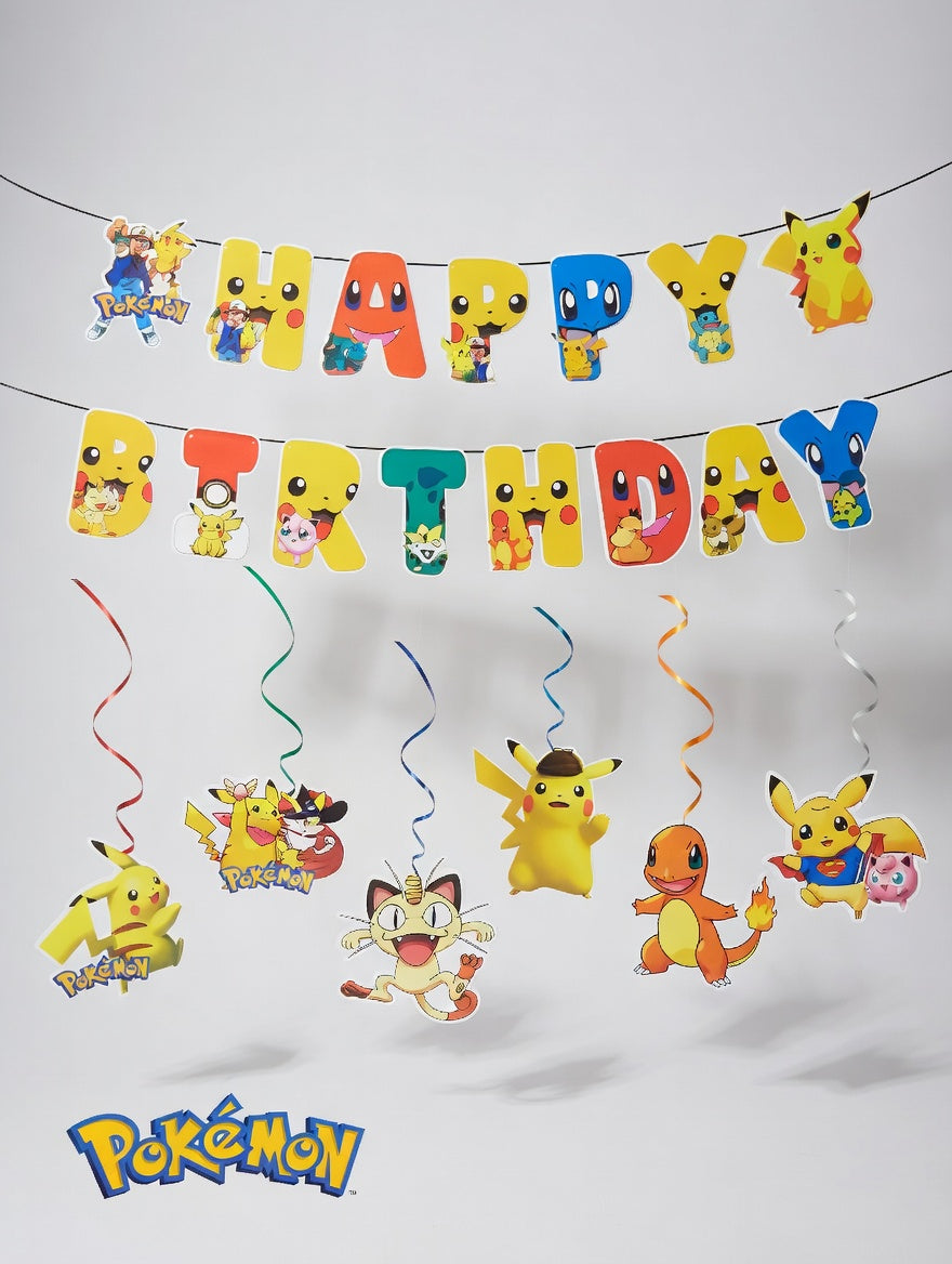 Pokémon Happy Birthday Garland – Swirl & Pennant Kit