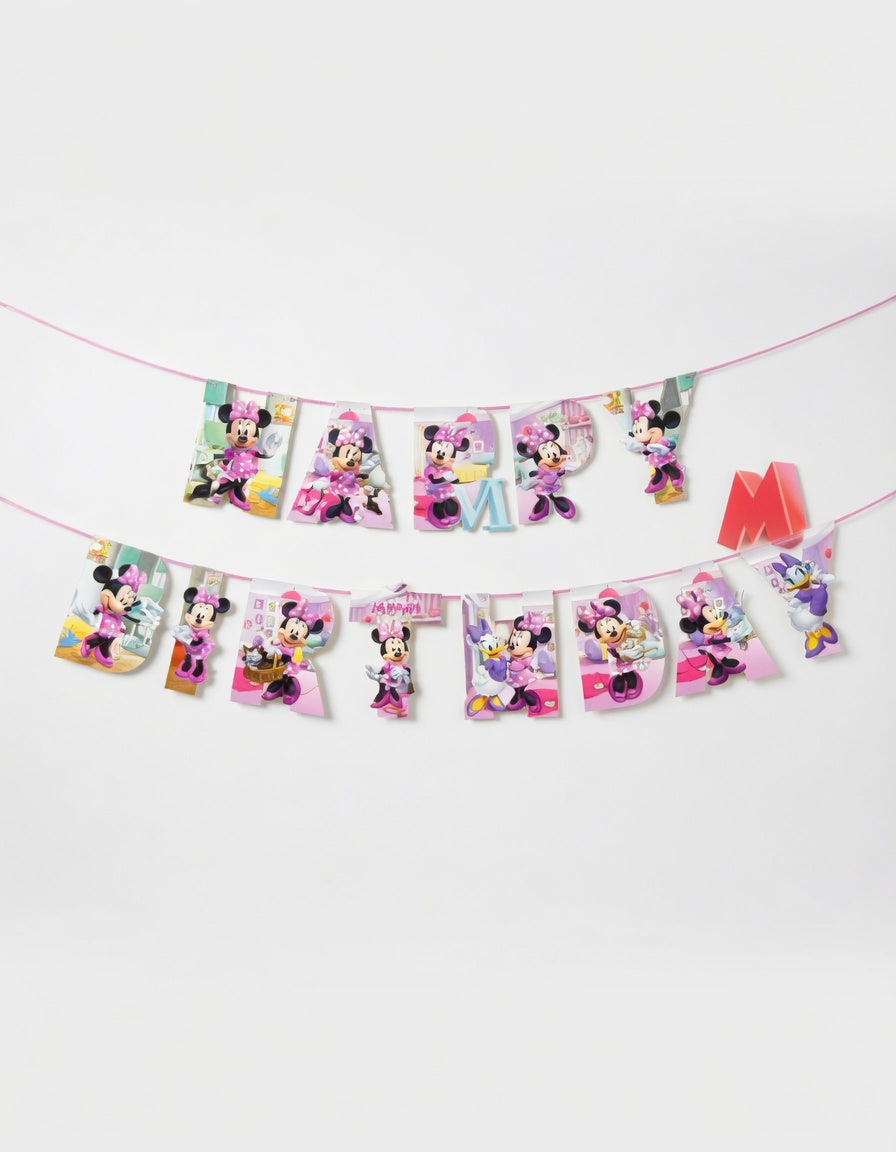 Guirlande Happy Birthday Minnie Mouse – Disney