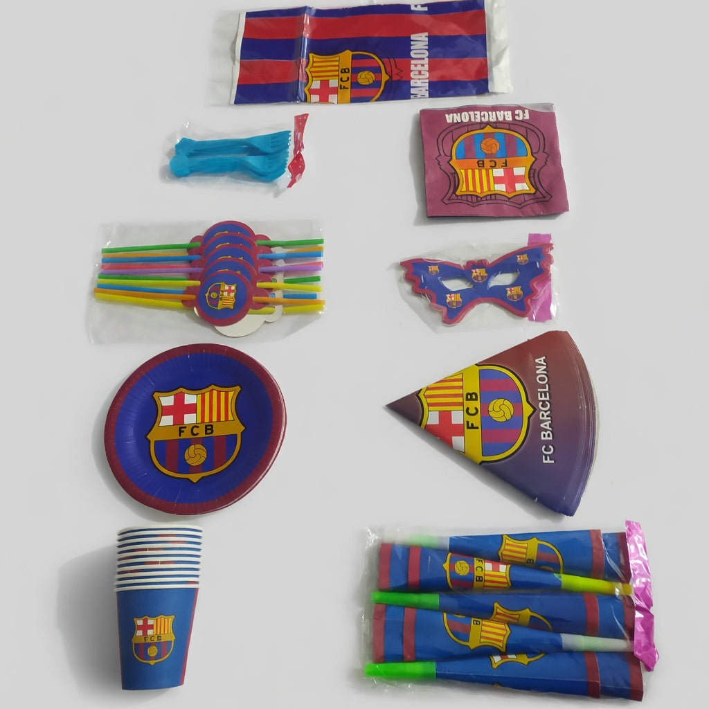 Kit Fête FC Barcelone pour 10 Invités