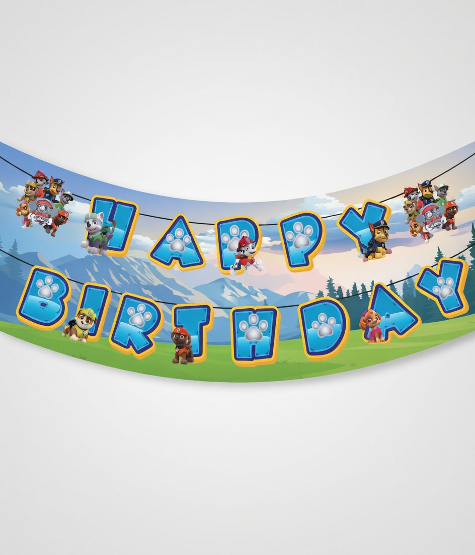 Guirlande Happy Birthday Paw Patrol – La Pat’ Patrouille