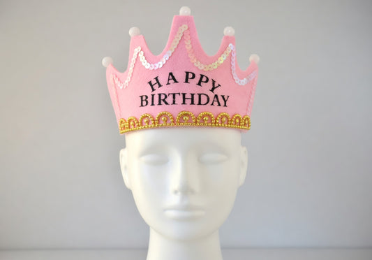 Couronne Anniversaire LED - Happy Birthday & King