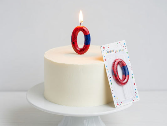 Bougie Chiffre Anniversaire Thème Spider-Man – Numéros 0 à 9 Rouge & Bleu