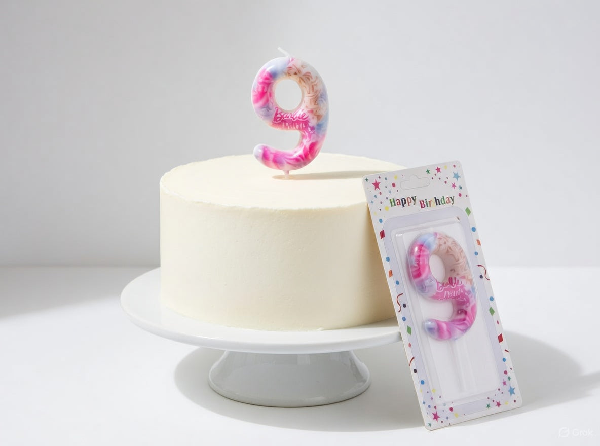 Bougie Chiffre Anniversaire Thème Barbie – Numéros 0 à 9