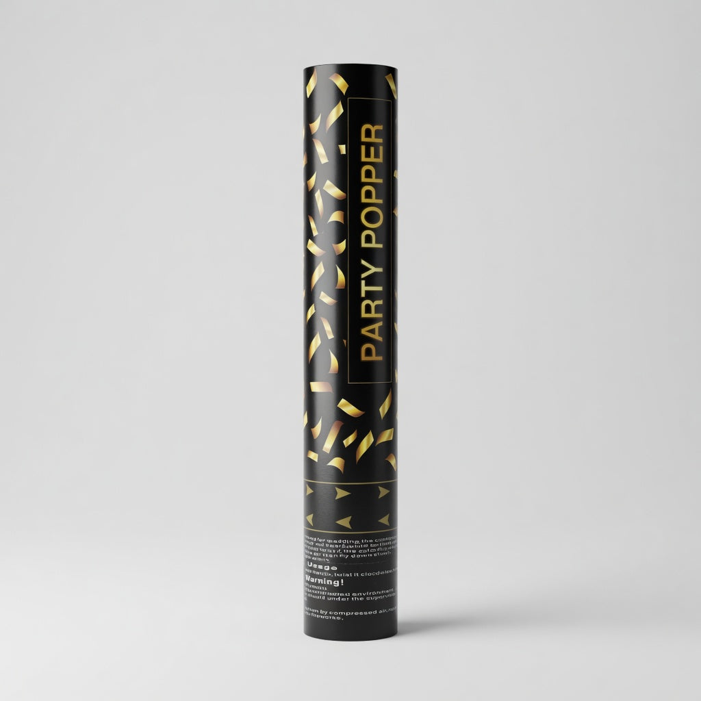 Canon Party Popper Noir - Or, Rose Gold & Argent