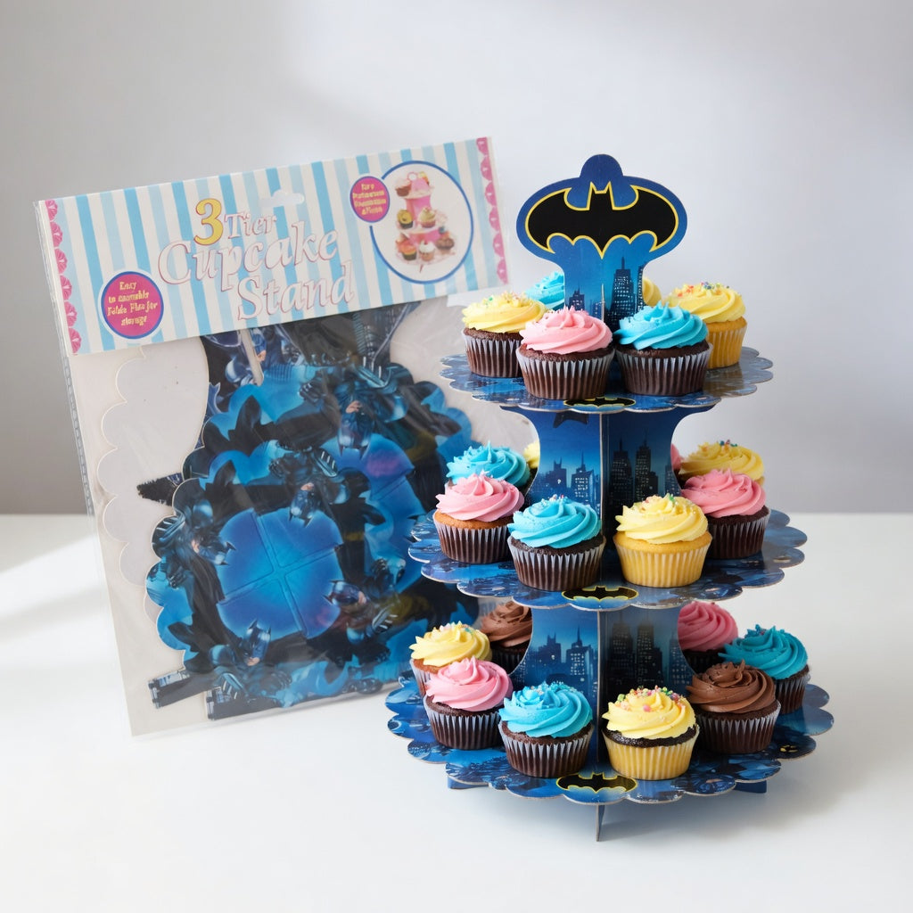 Présentoir à Cupcakes Batman – 3 Étages