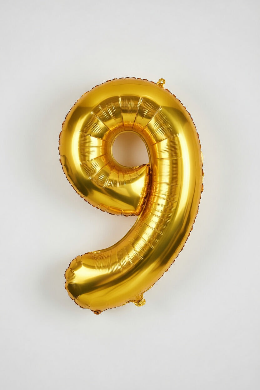 Ballons Chiffres Or 46 cm - Set 0-9