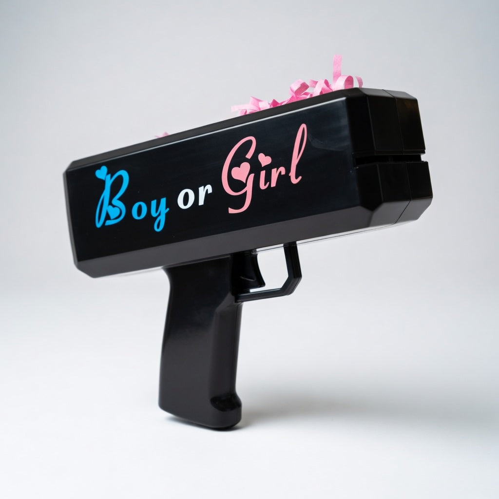 Pistolet à Confettis Gender Reveal "Boy or Girl" | Révélation Sexe Bébé