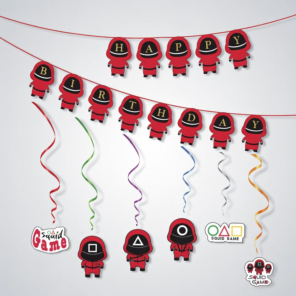 Squid Game Happy Birthday Garland – Decoration Kit