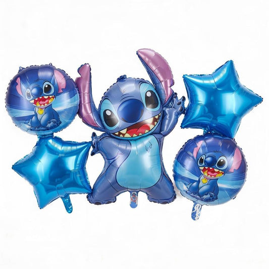 Pack Ballons Stitch & Angel Rose – Bouquet de Ballons en Aluminium Thème Lilo & Stitch Disney
