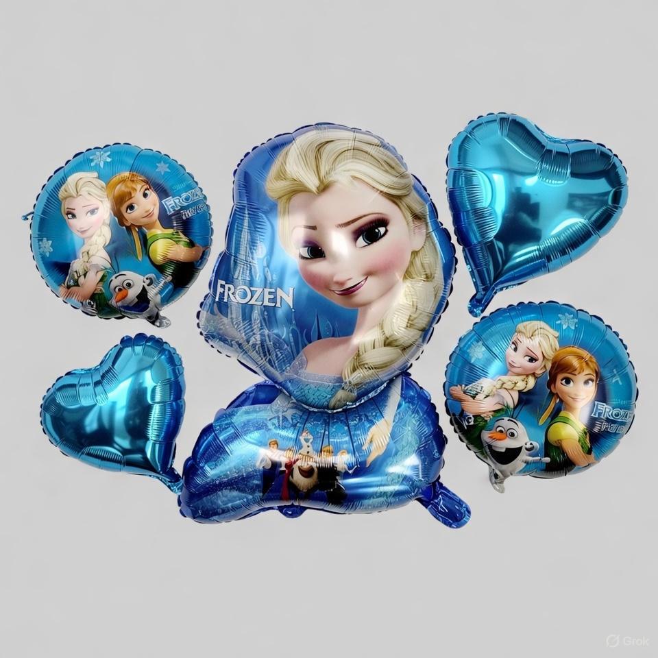 Frozen Elsa Balloons Pack – Disney Frozen Themed Foil Balloon Bouquet