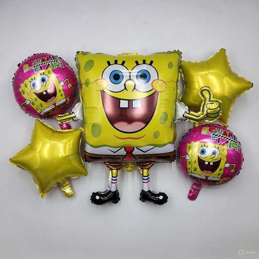 SpongeBob Balloons Pack – SpongeBob SquarePants Themed Foil Balloon Bouquet