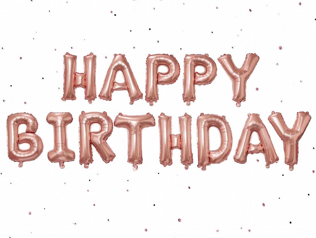 Bannière Ballons "Happy Birthday" – Lettres en Aluminium pour Décoration Anniversaire