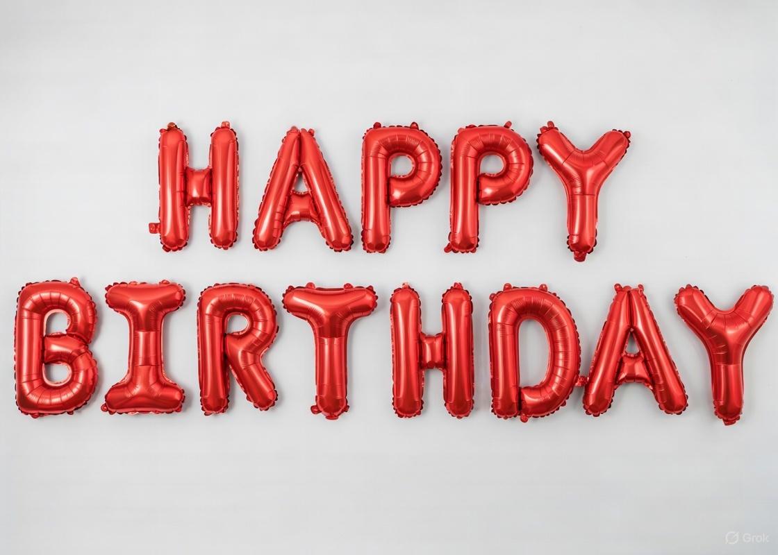 Bannière Ballons "Happy Birthday" – Lettres en Aluminium pour Décoration Anniversaire