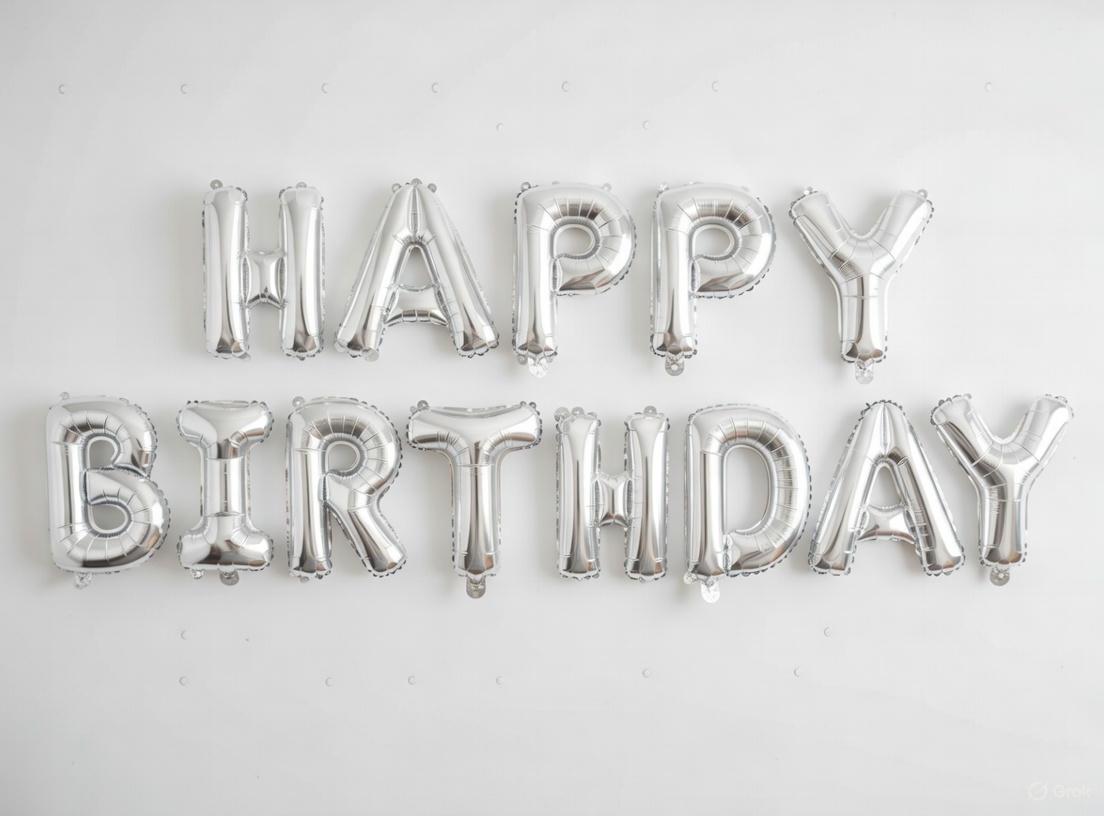 Bannière Ballons "Happy Birthday" – Lettres en Aluminium pour Décoration Anniversaire