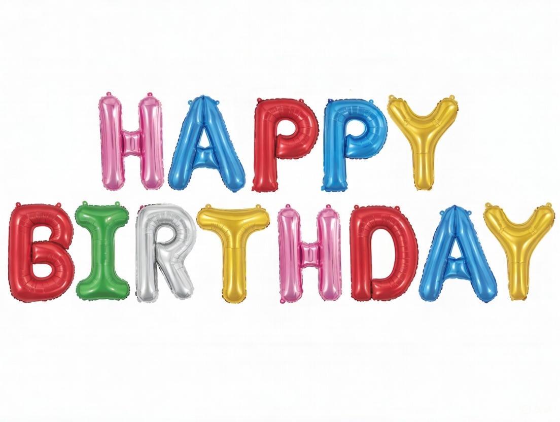 Bannière Ballons "Happy Birthday" – Lettres en Aluminium pour Décoration Anniversaire