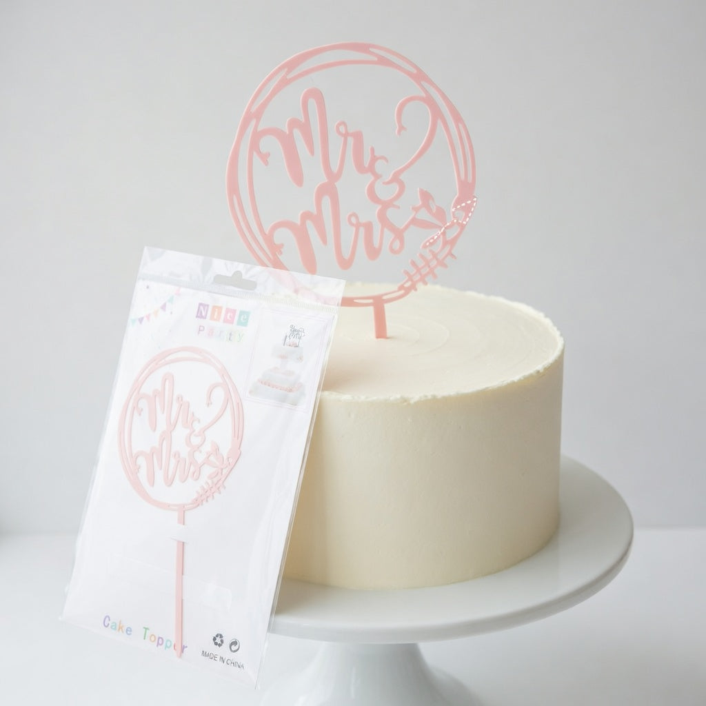 Cake Topper Mr & Mrs – Cercle Acrylique