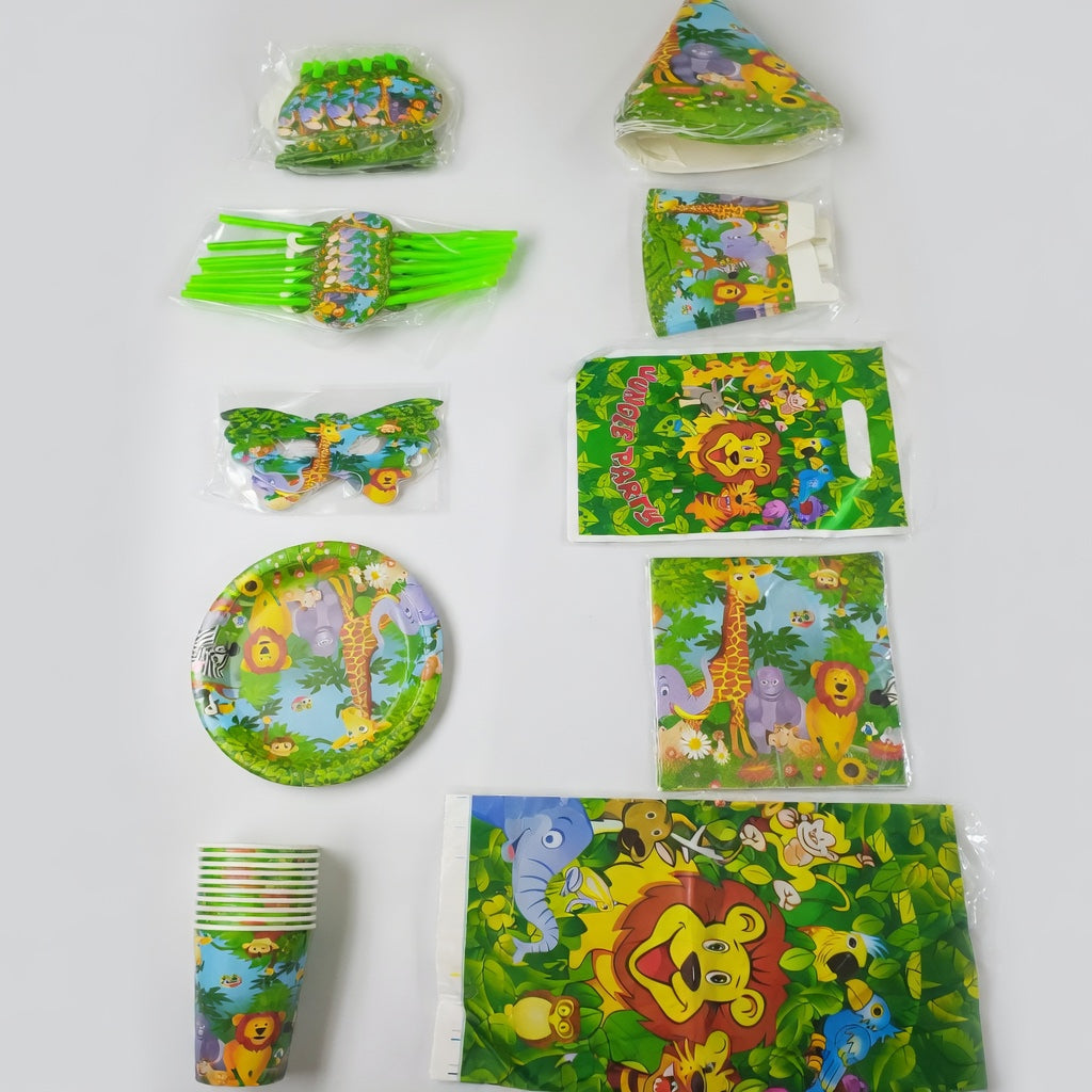Kit Fête Jungle Safari pour 10 Invités