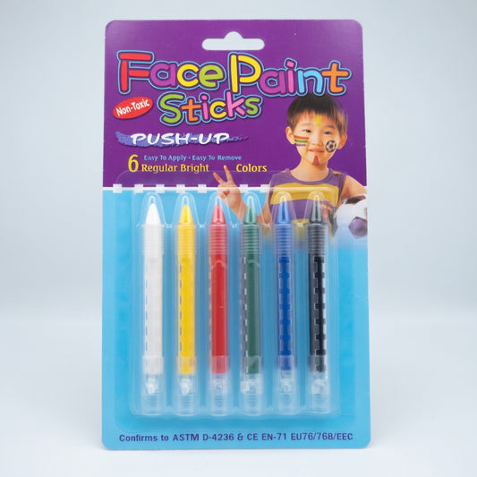 Crayons Maquillage Visage Push-Up Non Toxiques - Pack 6 Couleurs | Fête et Déguisement