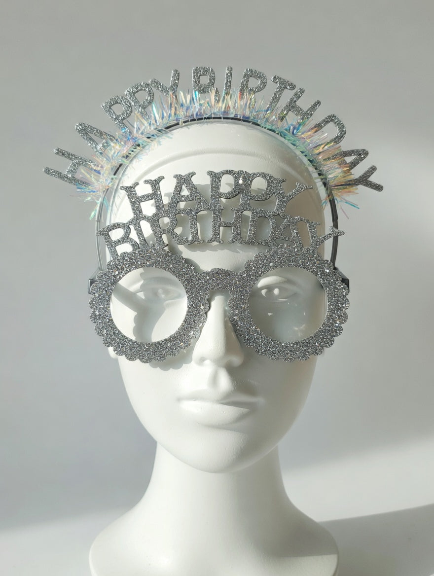Happy Birthday Glasses and Headband Set - Birthday Accessories