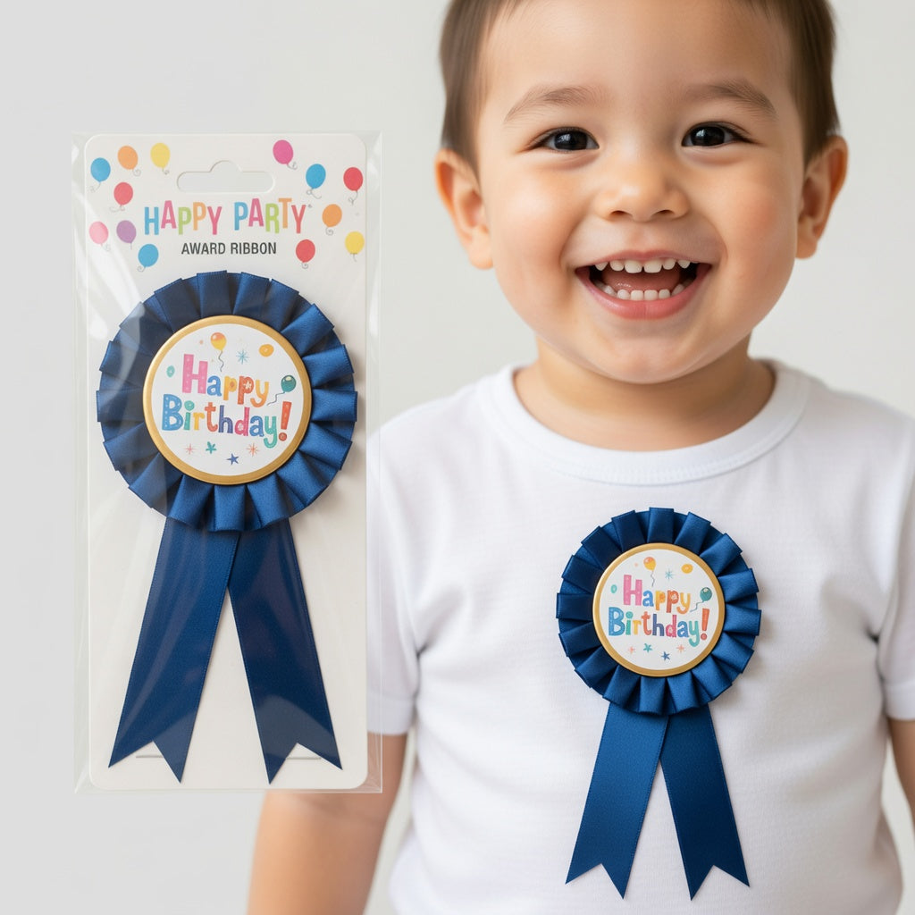 Happy Birthday Rosette – Award Ribbon
