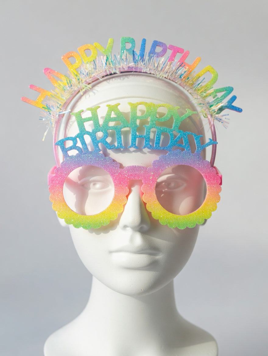 Happy Birthday Glasses and Headband Set - Birthday Accessories