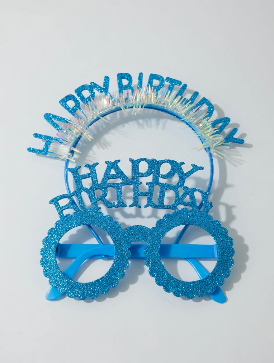 Happy Birthday Glasses and Headband Set - Birthday Accessories