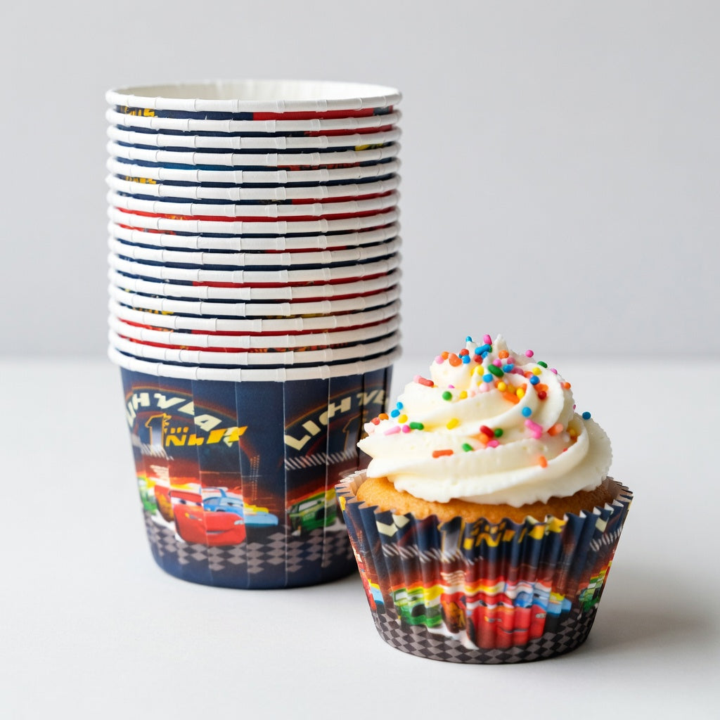 Caissettes à Cupcakes Cars Flash McQueen – Lot de 20