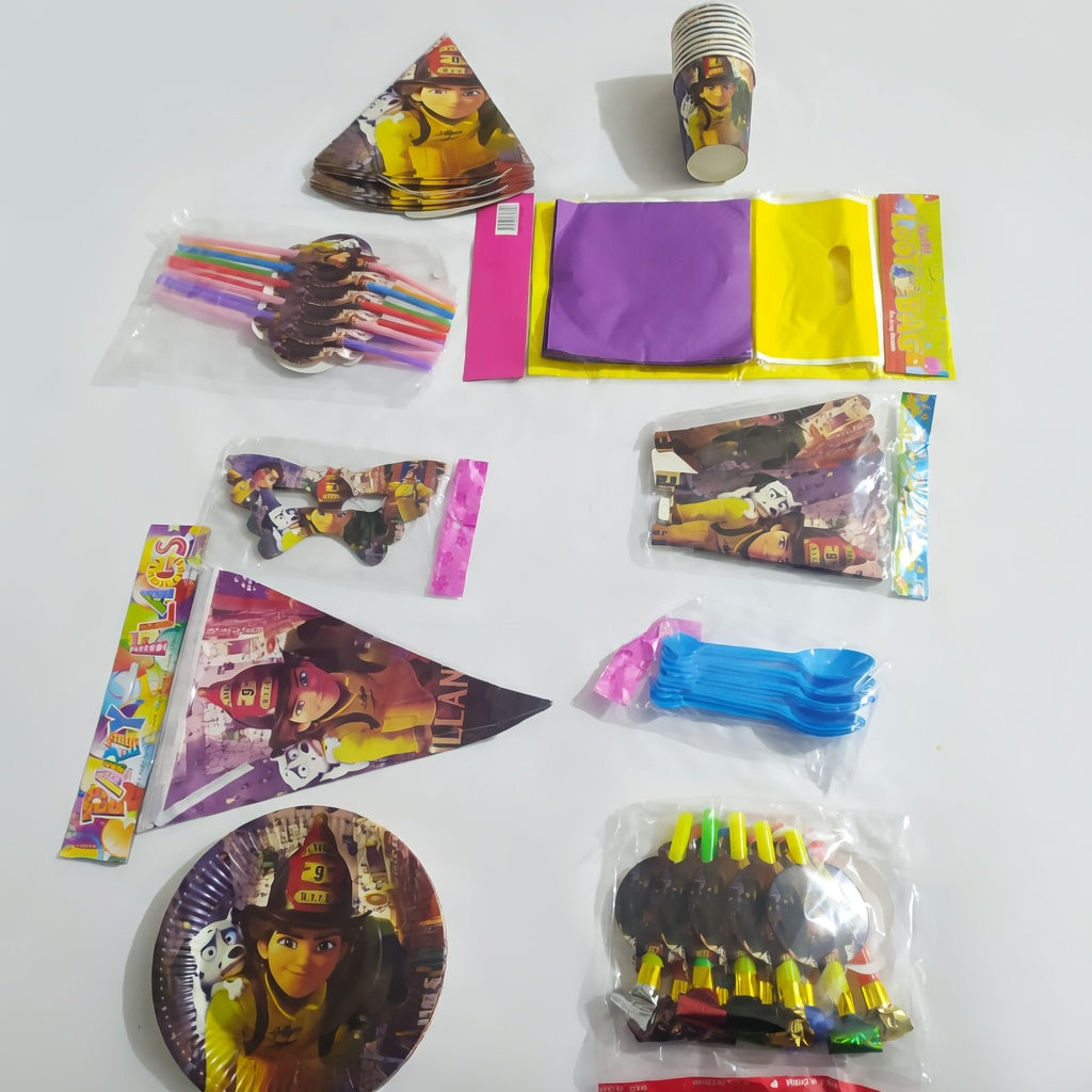 Kit Fête Fireman Sam pour 10 Invités