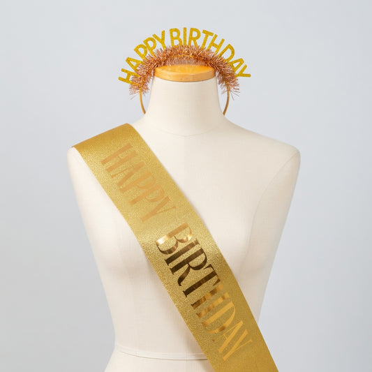 Sparkly Happy Birthday Headband + Scarf Kit | 3-Color Birthday Set