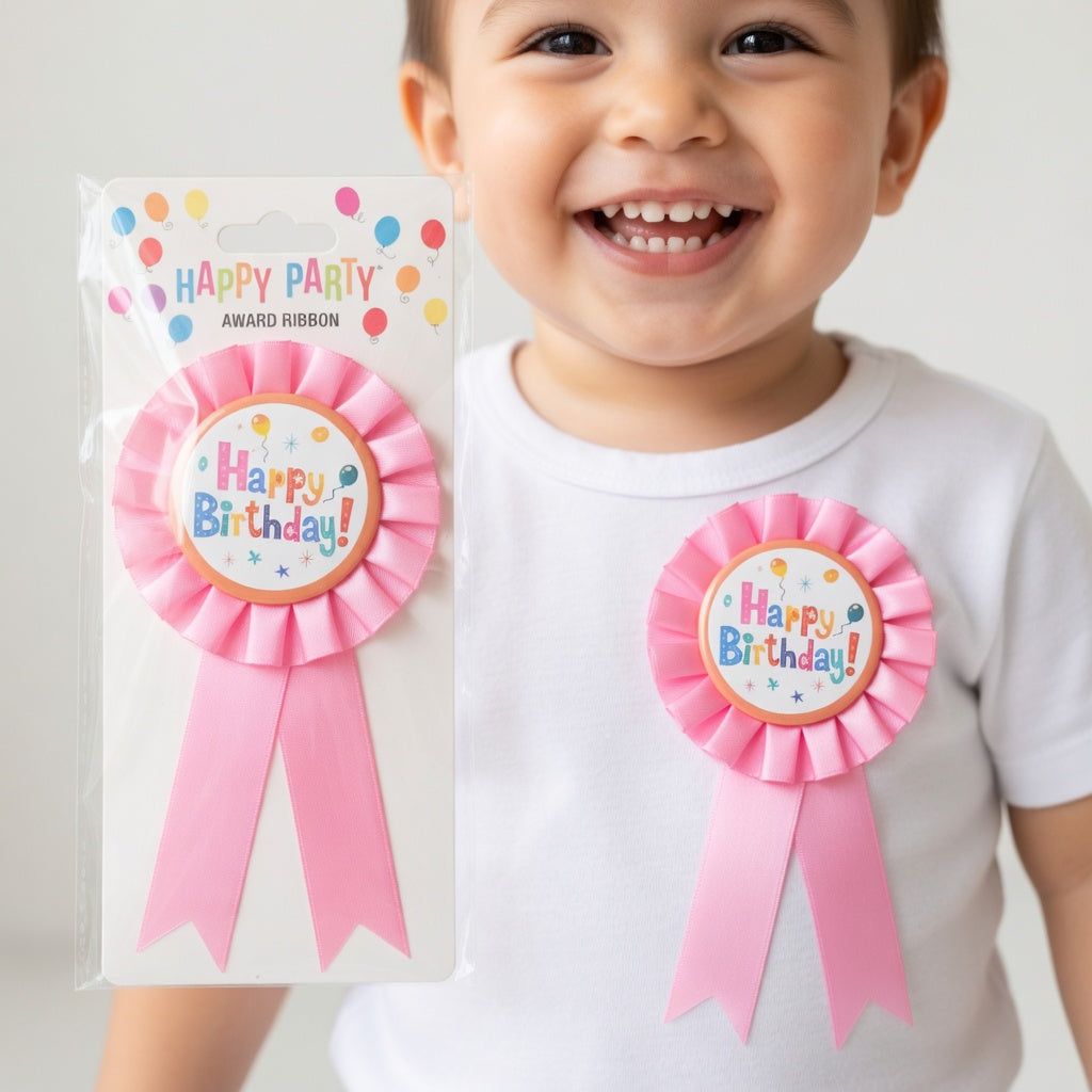 Happy Birthday Rosette – Award Ribbon
