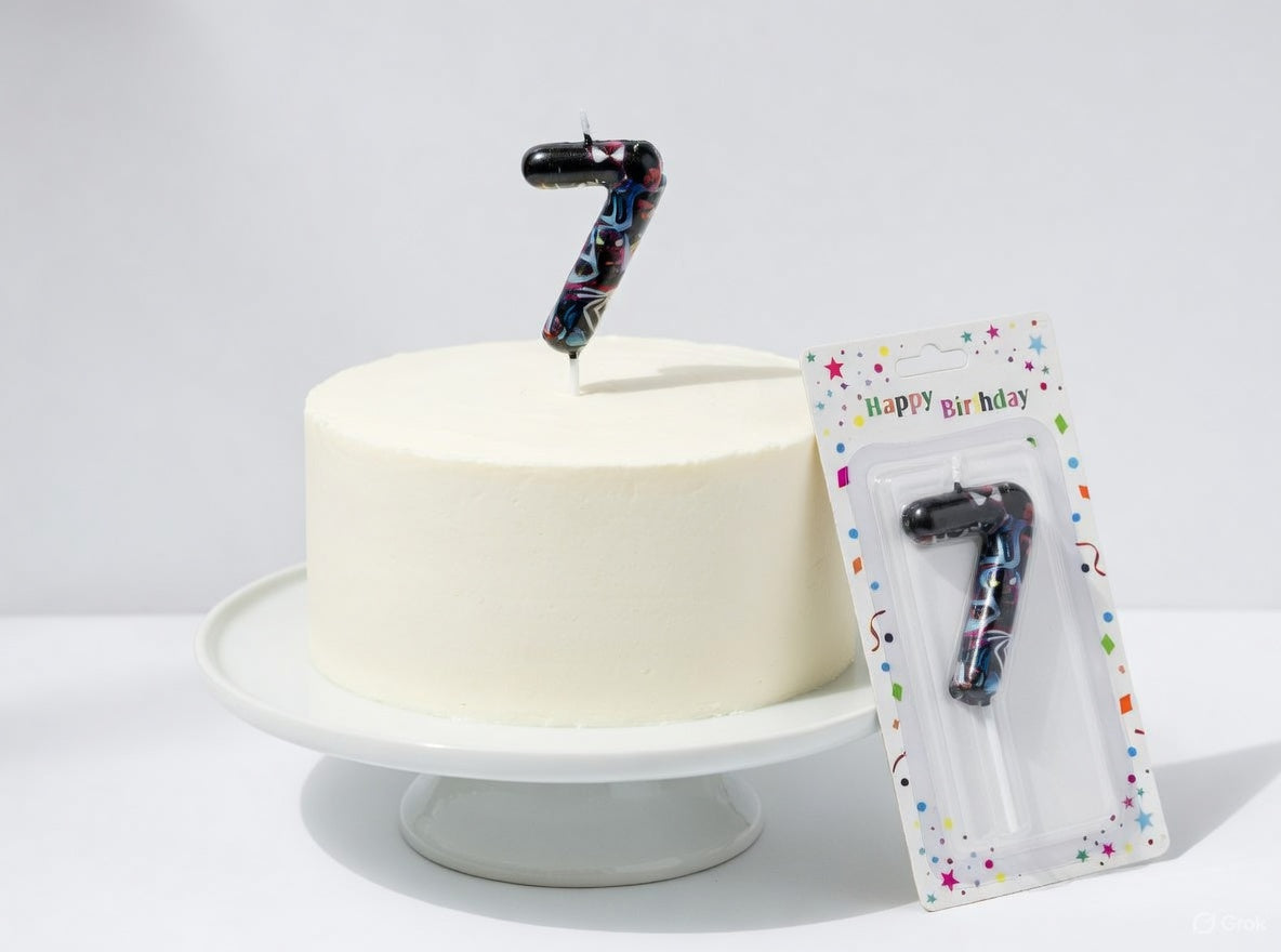 Black Background Spider-Man Theme Number Birthday Candle – Numbers 0 to 9