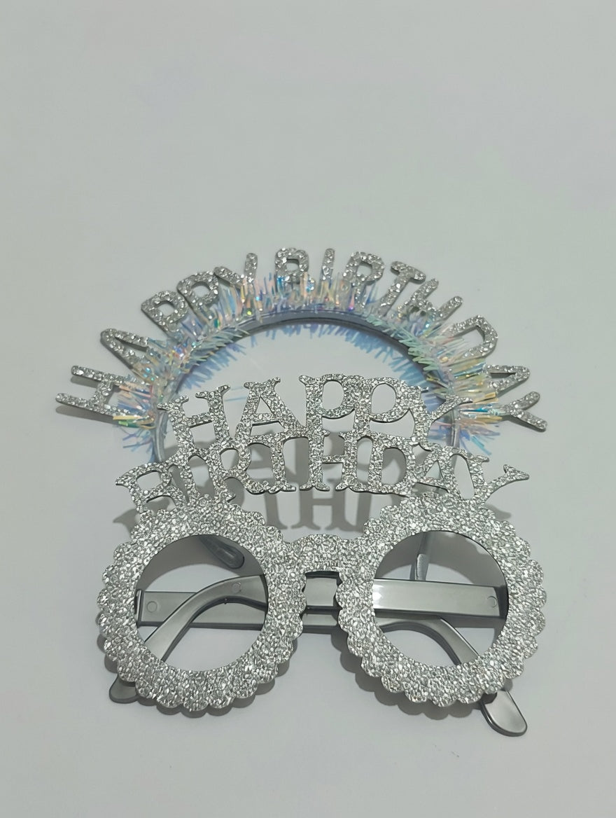 Happy Birthday Glasses and Headband Set - Birthday Accessories