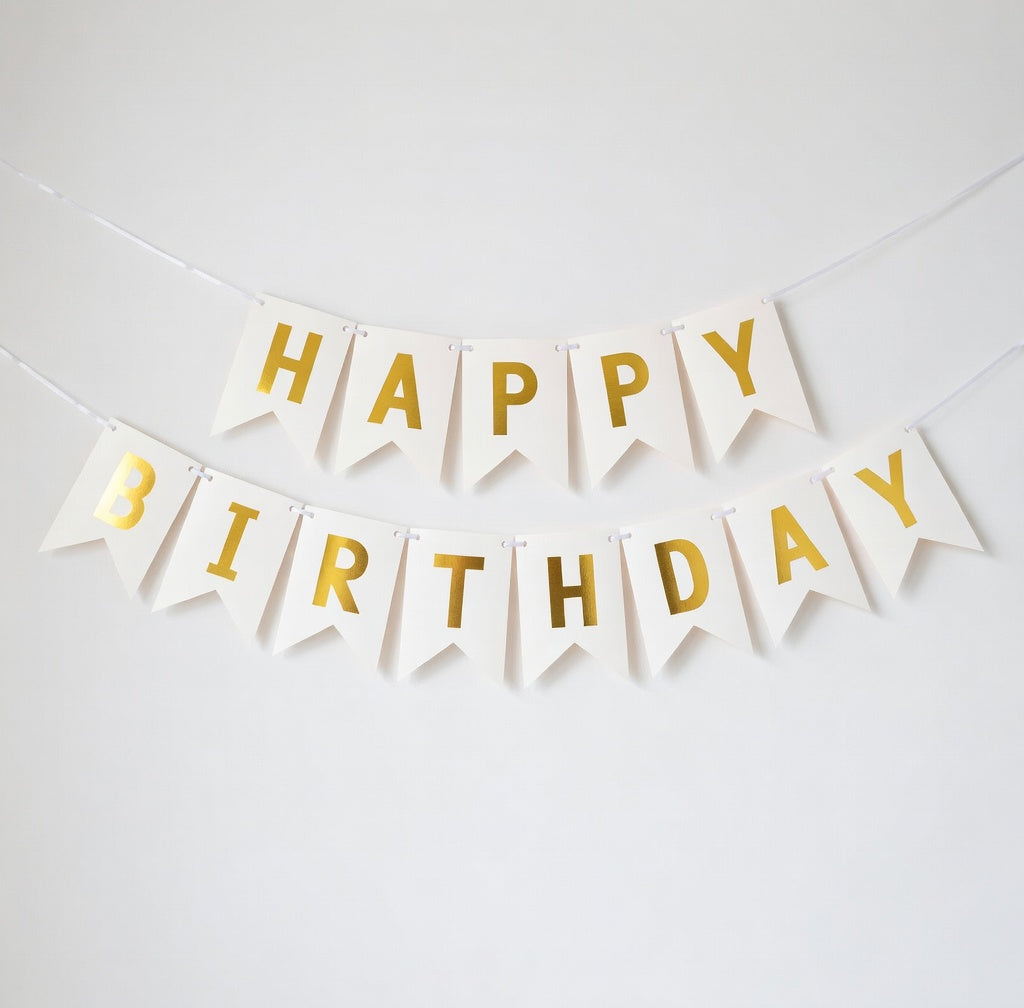 Happy Birthday Pennant Garland – Color Choice
