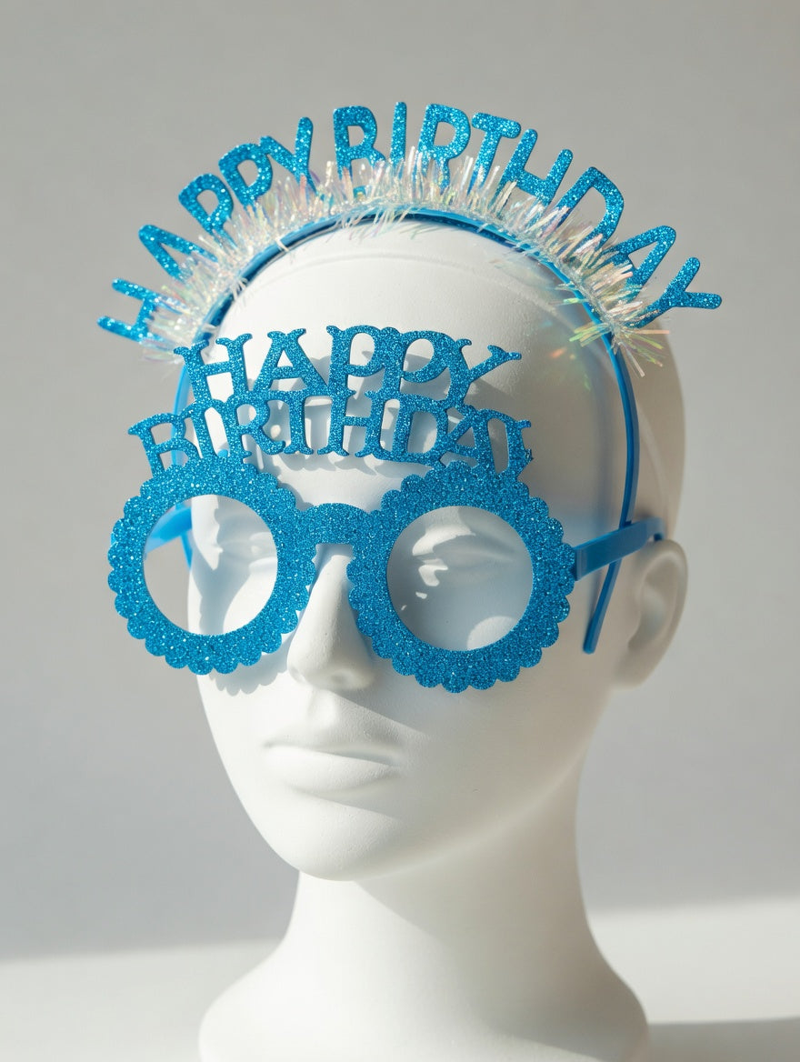Happy Birthday Glasses and Headband Set - Birthday Accessories