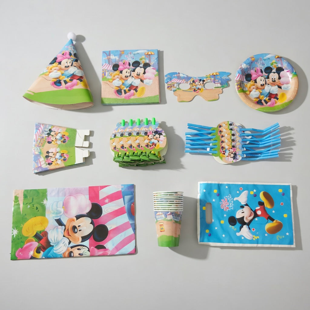 Kit Fête Disney Mickey Mouse & Minnie Mouse - 10 Invités