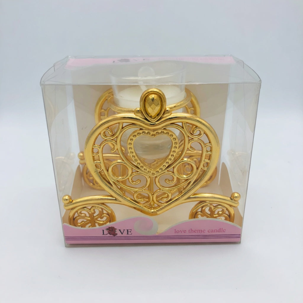 Bougeoir Cœur Love Theme Candle | Décoration Romantique 3 Couleurs