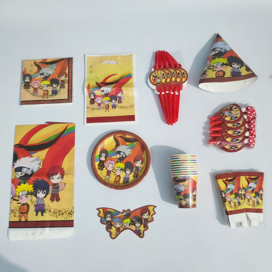 Naruto Anime Party Supplies for 10 Guests