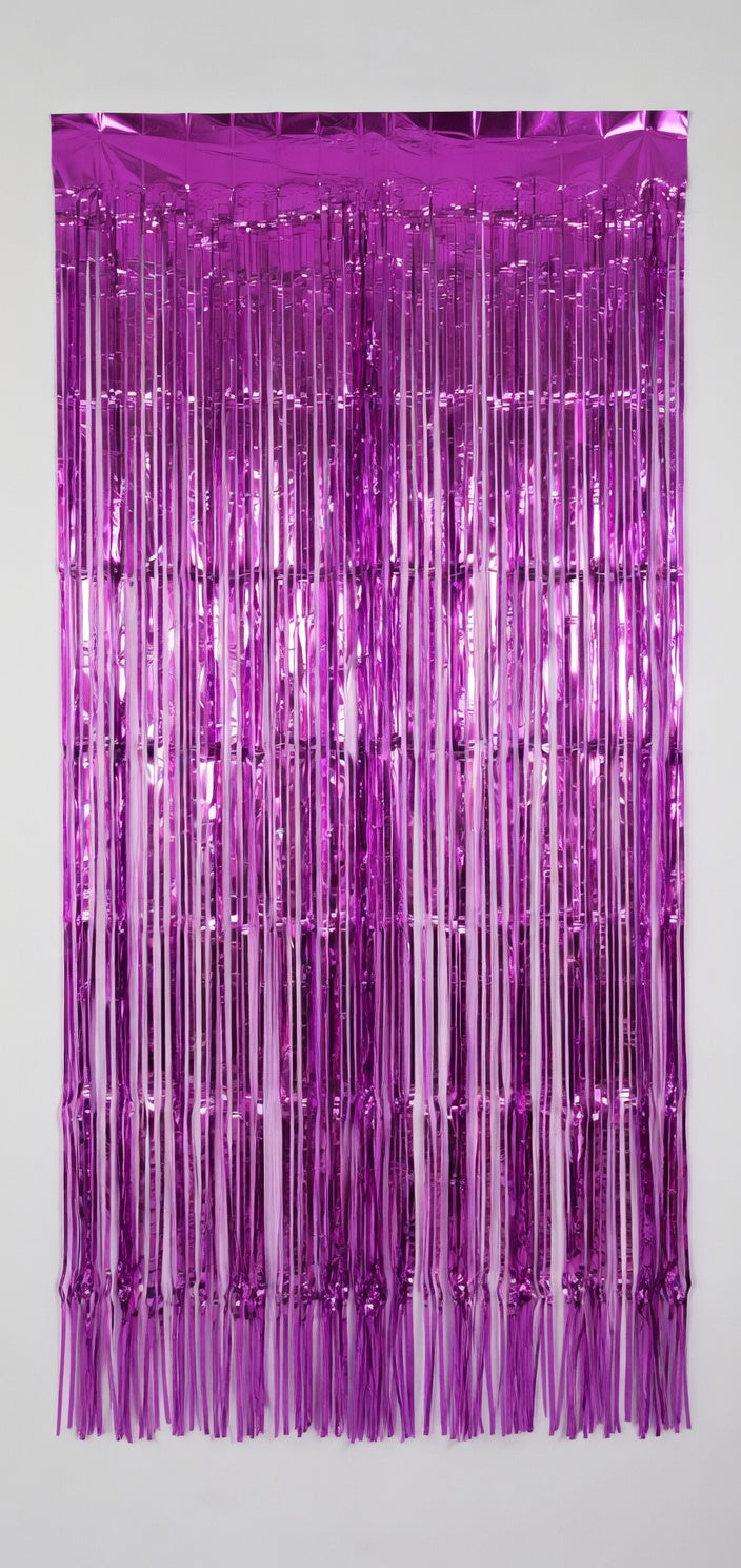 Rideau à Franges Métalliques – Décoration Fête Au Choix de Couleur