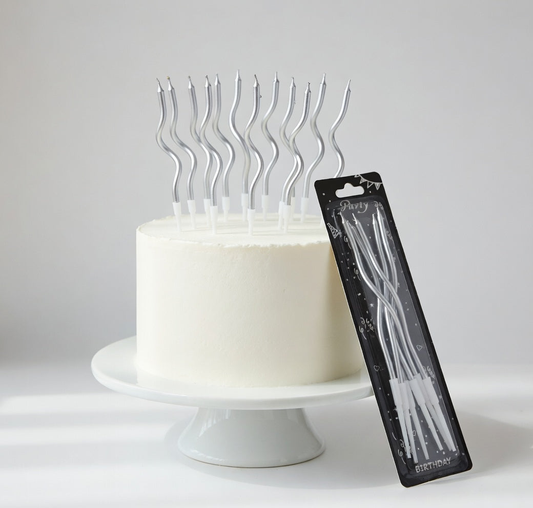 Metallic Spiral Birthday Candles - Pack of 6