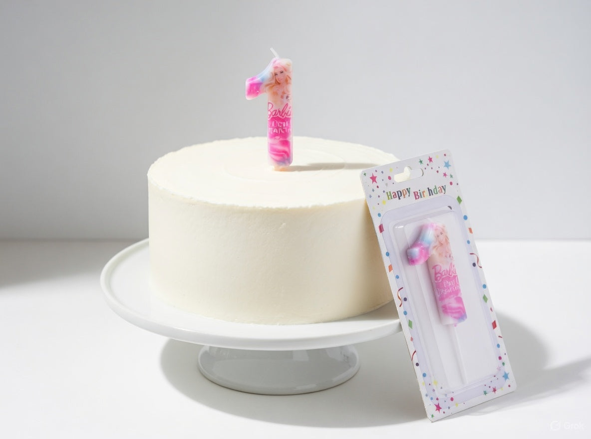 Bougie Chiffre Anniversaire Thème Barbie – Numéros 0 à 9