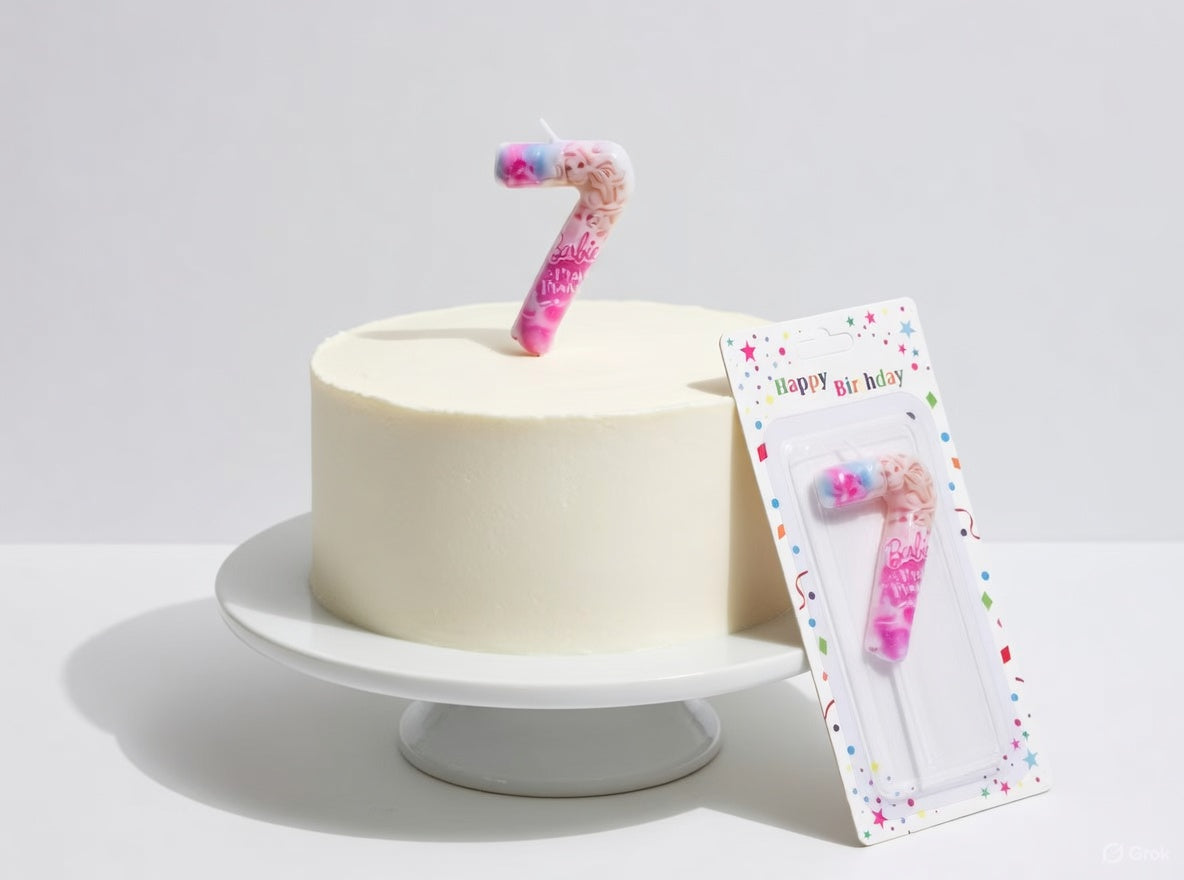 Bougie Chiffre Anniversaire Thème Barbie – Numéros 0 à 9