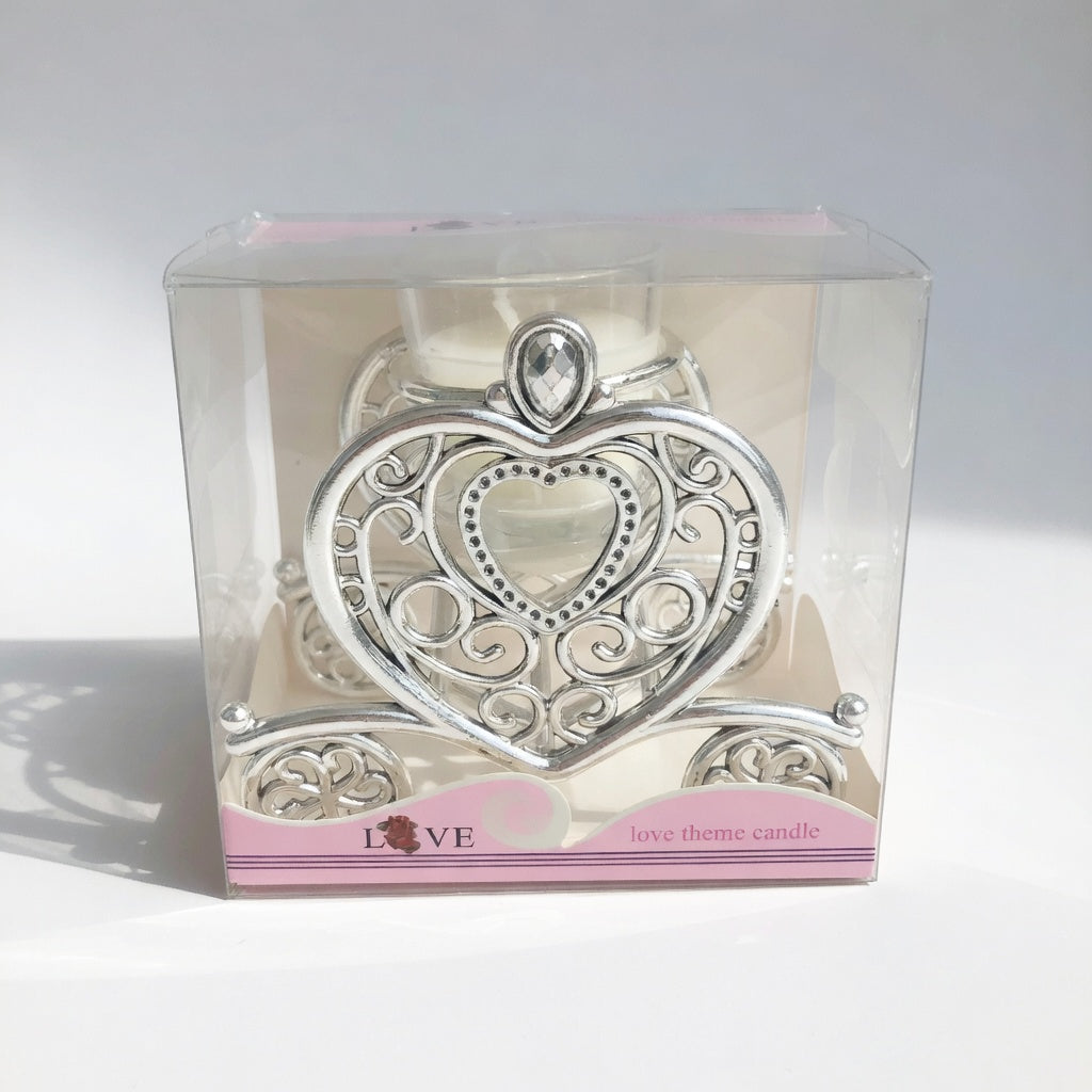Bougeoir Cœur Love Theme Candle | Décoration Romantique 3 Couleurs