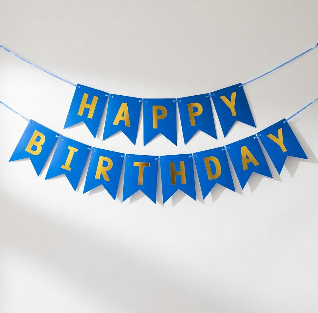 Happy Birthday Pennant Garland – Color Choice
