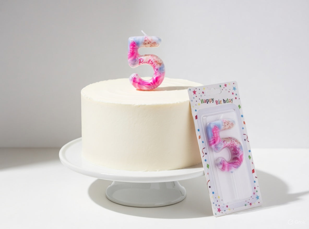 Bougie Chiffre Anniversaire Thème Barbie – Numéros 0 à 9