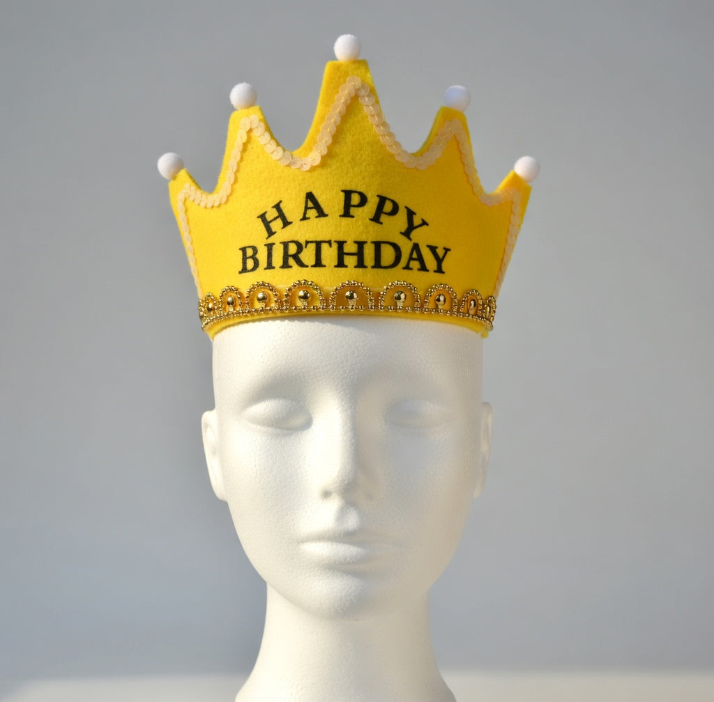 Couronne Anniversaire LED - Happy Birthday & King