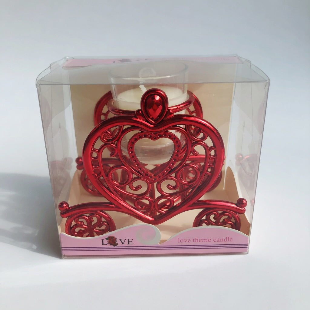 Bougeoir Cœur Love Theme Candle | Décoration Romantique 3 Couleurs